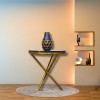 Cross Leg Minimal Design Large Round Top Center Coffee Table